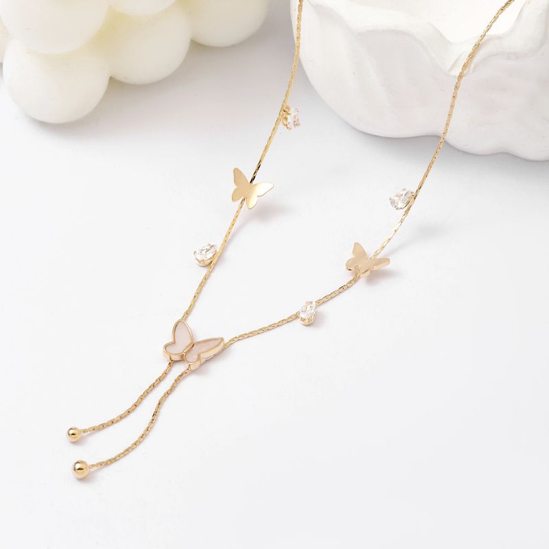 Salty Radiant Butterfly Tassel Neck Chain - Image 5