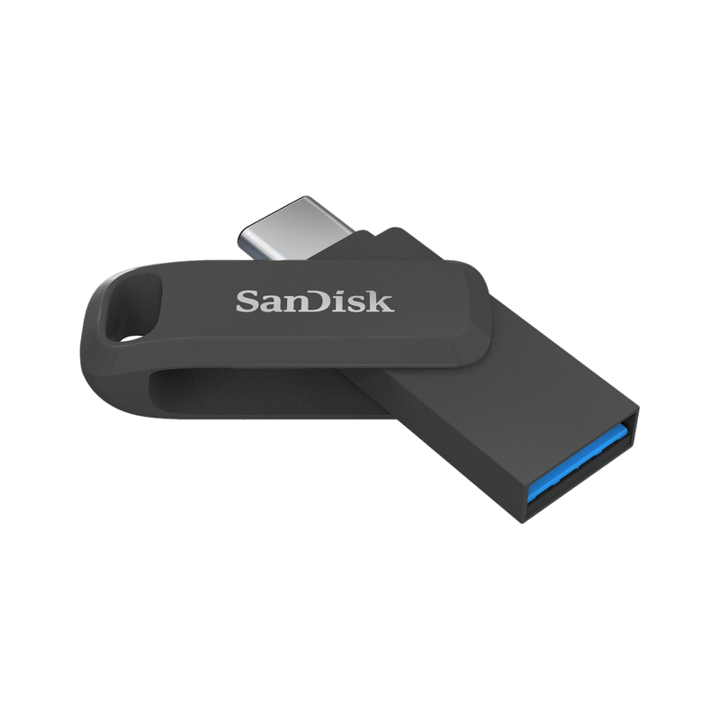 SanDisk SDDDC3-128G-I46PD 128 GB OTG Drive Compatible with Desktop Computer, Laptop, Mobile USB 3.2 Plastic Case Black, Mobile Pendrive