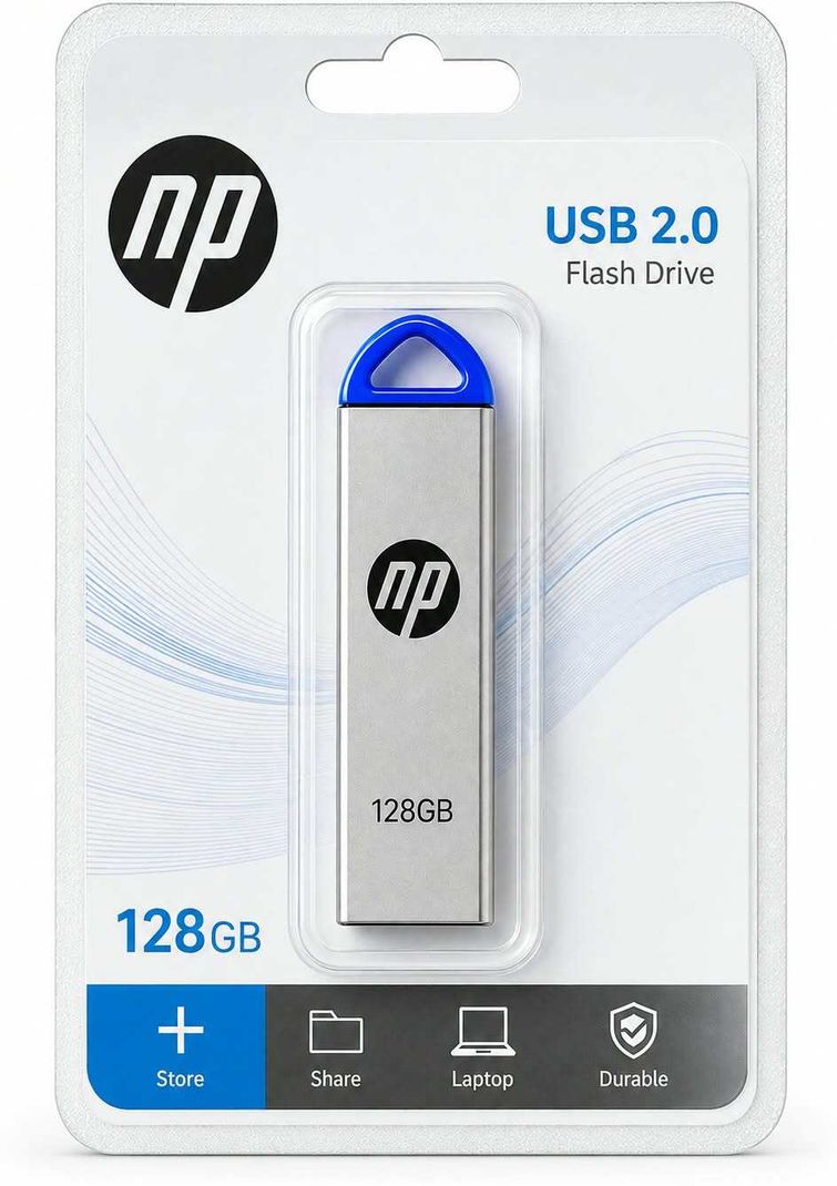 NP 128 GB Pen Drive OTG 2in1 128 GB Pen Drive Compatible with Audio Player, Desktop Computer, Gaming Console, Laptop, Mobile, Netbook, Tablet, Television USB 2.0 Metal Case (Silver) - Image 4