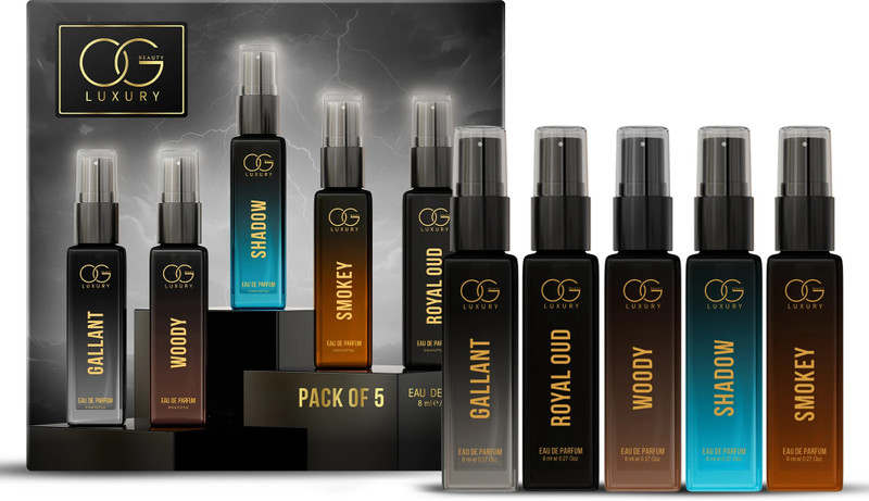 og beauty luxury perfume gift set men 5 eau de parfum scents long lasting 40 ml