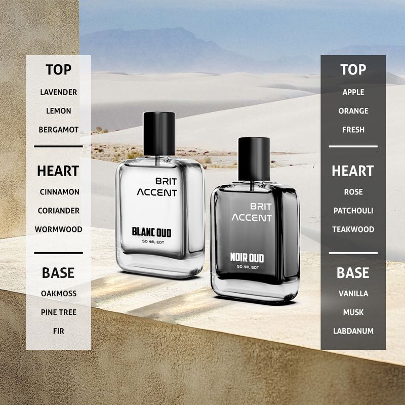 Brit Accent Combo Pack of Perfume Blanc Oud & Noir 100 ml - Image 5