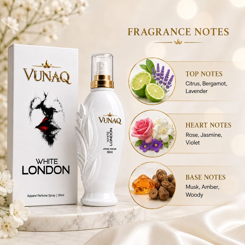 VUNAQ White London Perfume Spray - Image 3