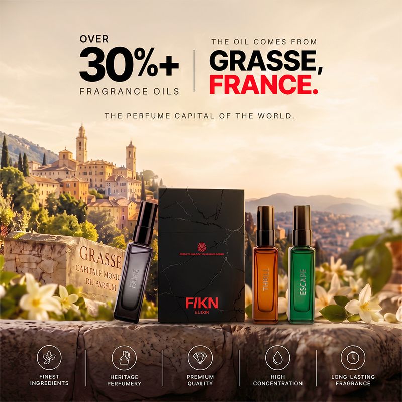 FIKN Collector's Edition Elixir Perfume, 30%+ Oil Concentration, Long Lasting, 24 ml Perfume - 24 ml (For Men) - Image 6
