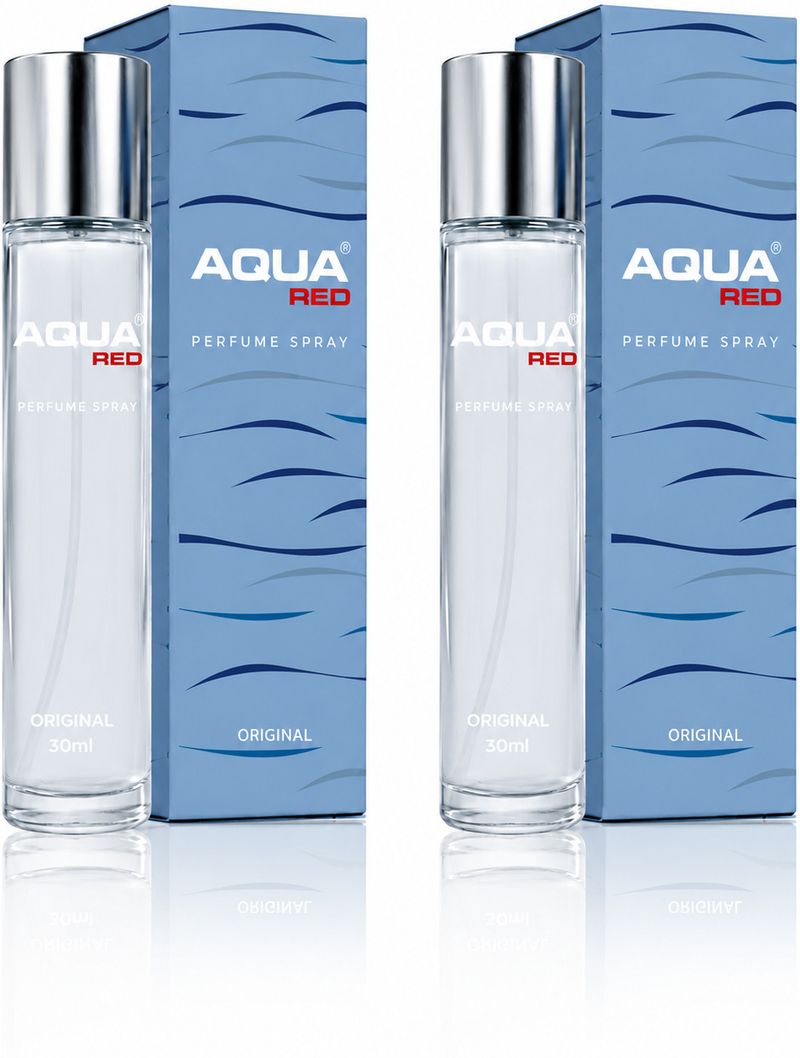 Aqua Red Long Lasting Fresh & Soothing Fragrance 2pcs (30ml each) Perfume - 60 ml (For Men) - Image 3