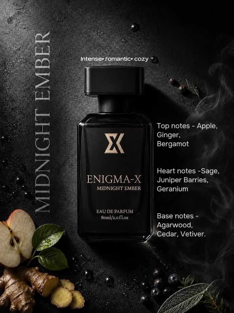 ENIGMAX Midnight Ember Perfume | Premium Long-Lasting Unisex EDP Perfume for Daily Wear Eau de Parfum - 80 ml (For Men & Women) - Image 5