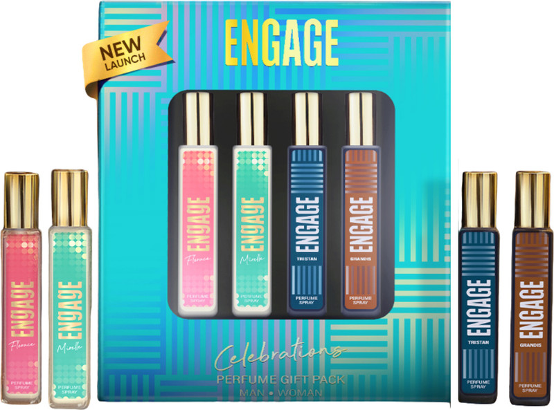 price history - Engage Celebrations Perfume Gift Pack for Men & Women 25ml x4, Lo...more