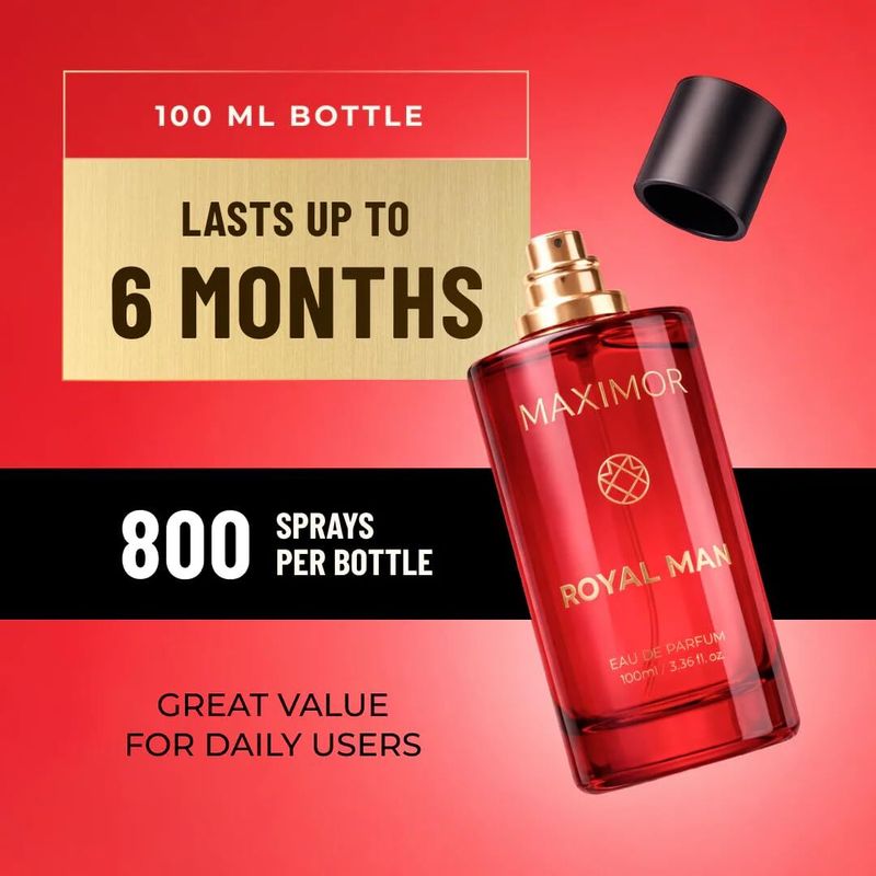 MAXIMOR Royal Man Eau de Parfum for Men 100 ml - Image 6