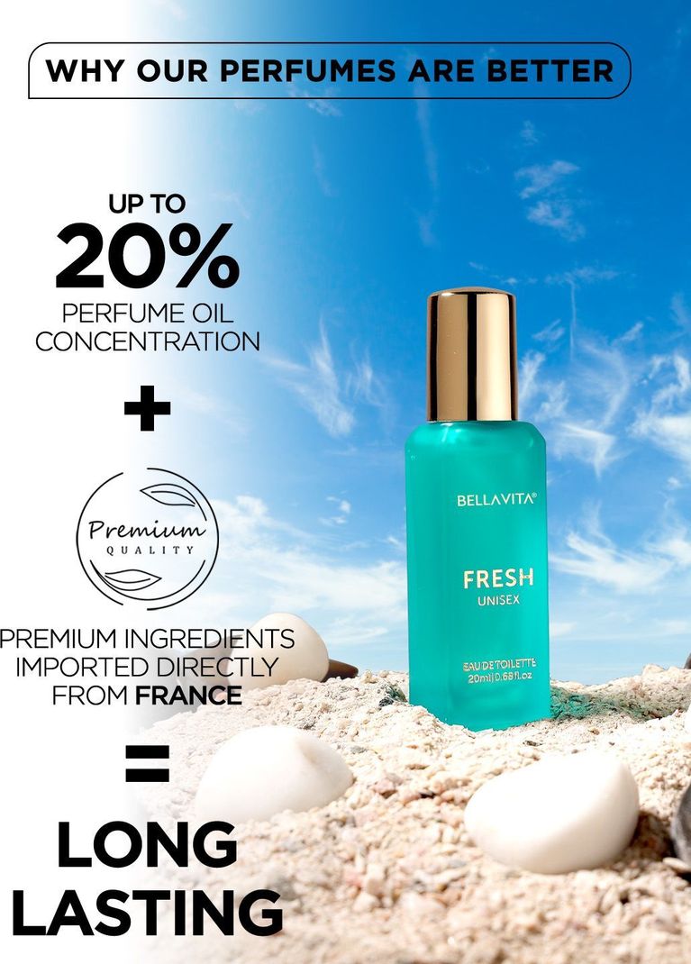 BELLAVITA Fresh Eau De Toilette Unisex Perfume 20 ml - Image 5