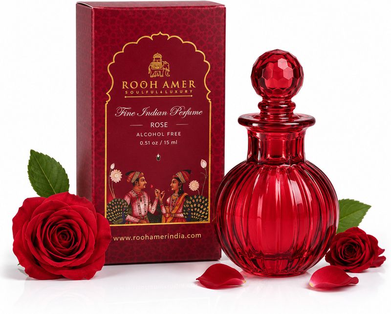 ROOH AMER Rose Attar | Premium Alcohol-Free Unisex Perfume Eau de Parfum - 15 ml (For Men & Women) - Image 3