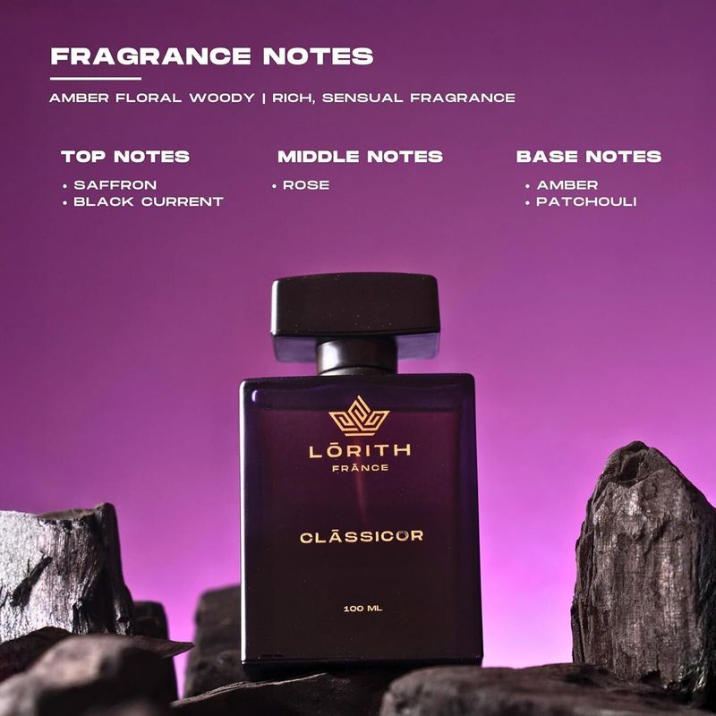 Lorith France Classicor Eau de Parfum for Men 100ml (Pack of 3) - Image 3