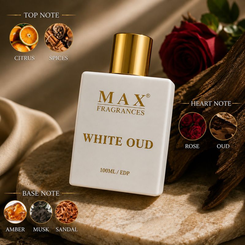 maxfragrances White Oud Elite Eau de Parfum 100ml - Image 5