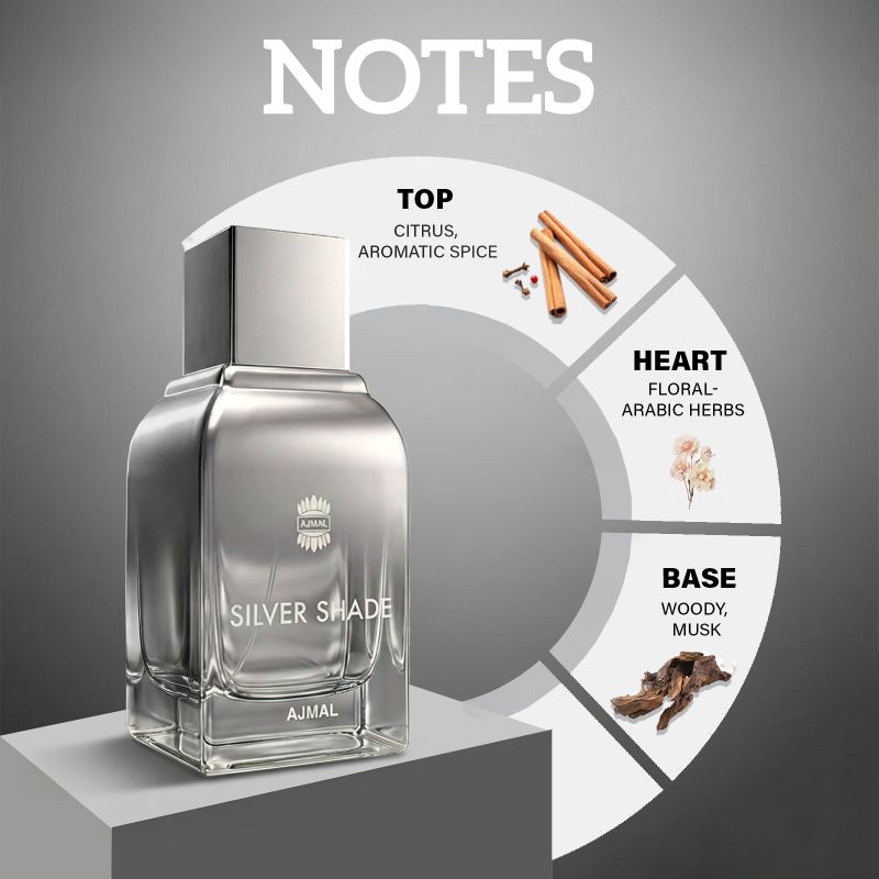 Ajmal Silver Shade 100ml Eau de Parfum - Image 5