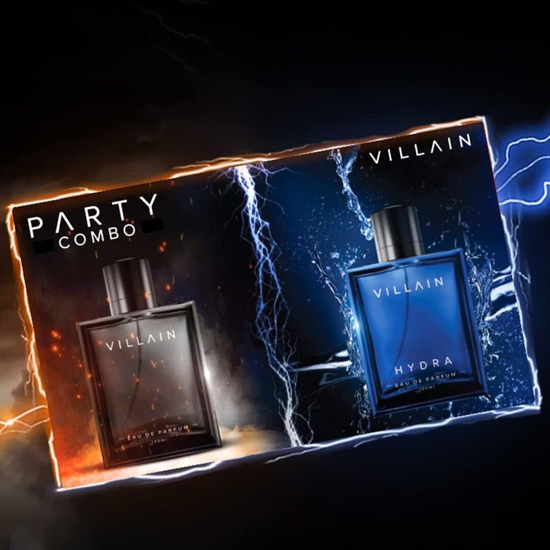 VILLAIN Party Combo Pack of 2 (Classic & Hydra) Eau de Parfum - Image 3