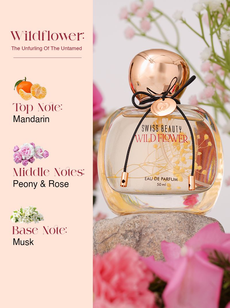 SWISS BEAUTY Wild Flower Eau De Parfum | Long Lasting | Floral Mu...more - Image 4