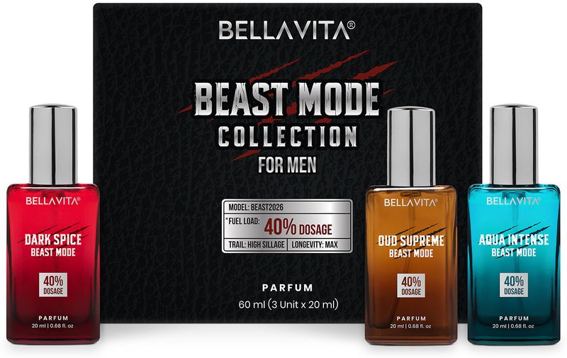 BELLAVITA Beast Mode Perfume Pack of 3 · 20 ml (60 ml total) - Image 2