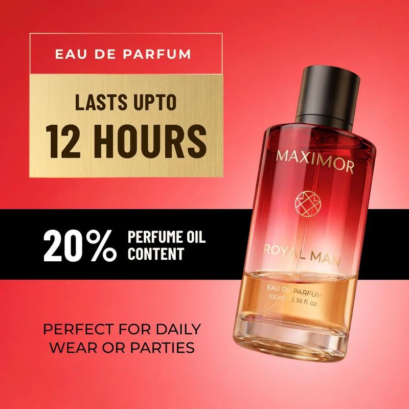 MAXIMOR Royal Man Eau de Parfum for Men 100 ml - Image 5