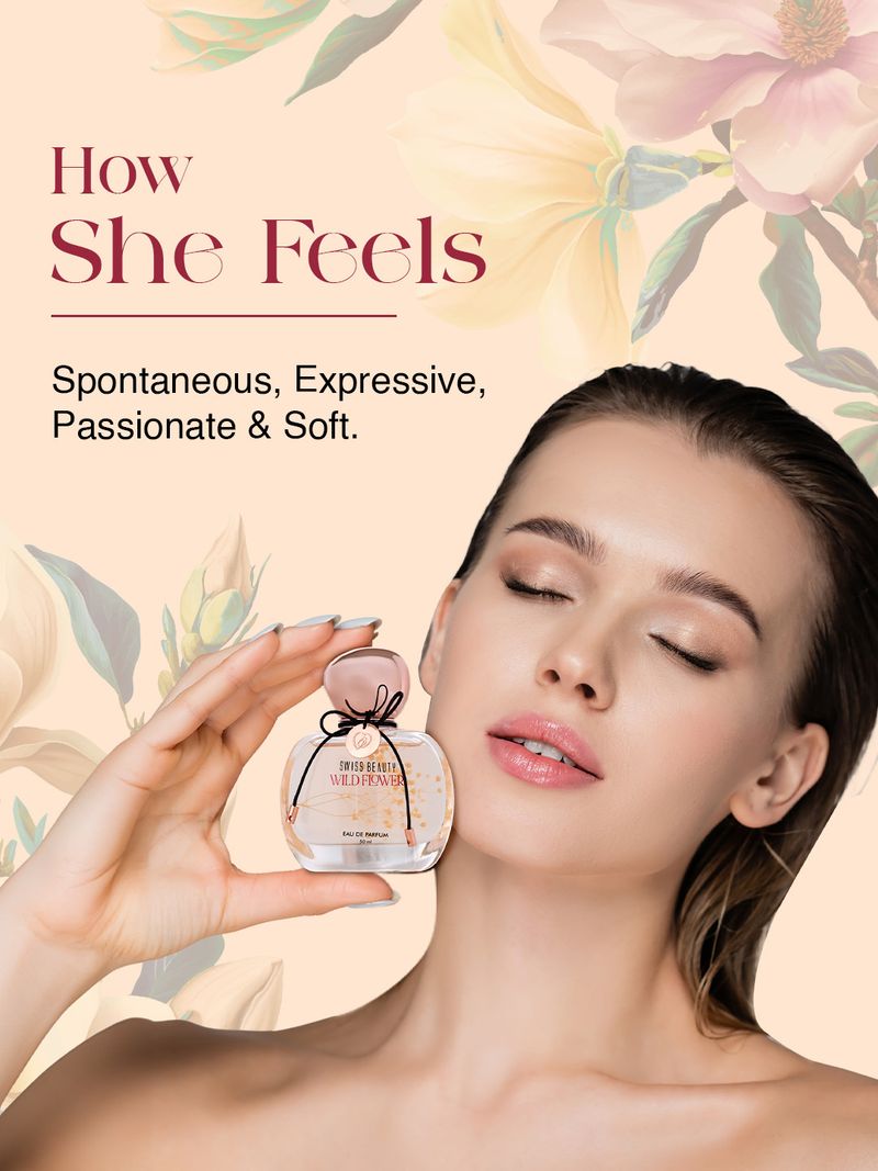 SWISS BEAUTY Wild Flower Eau De Parfum | Long Lasting | Floral Mu...more - Image 5