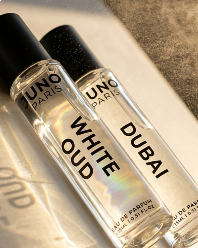 JUNO PARIS Oud Eclipse White Oud & Dubai Unisex Perfume Combo| 15mlx2 | Long Lasting Eau de Parfum  -  30 ml (For Men & Women)