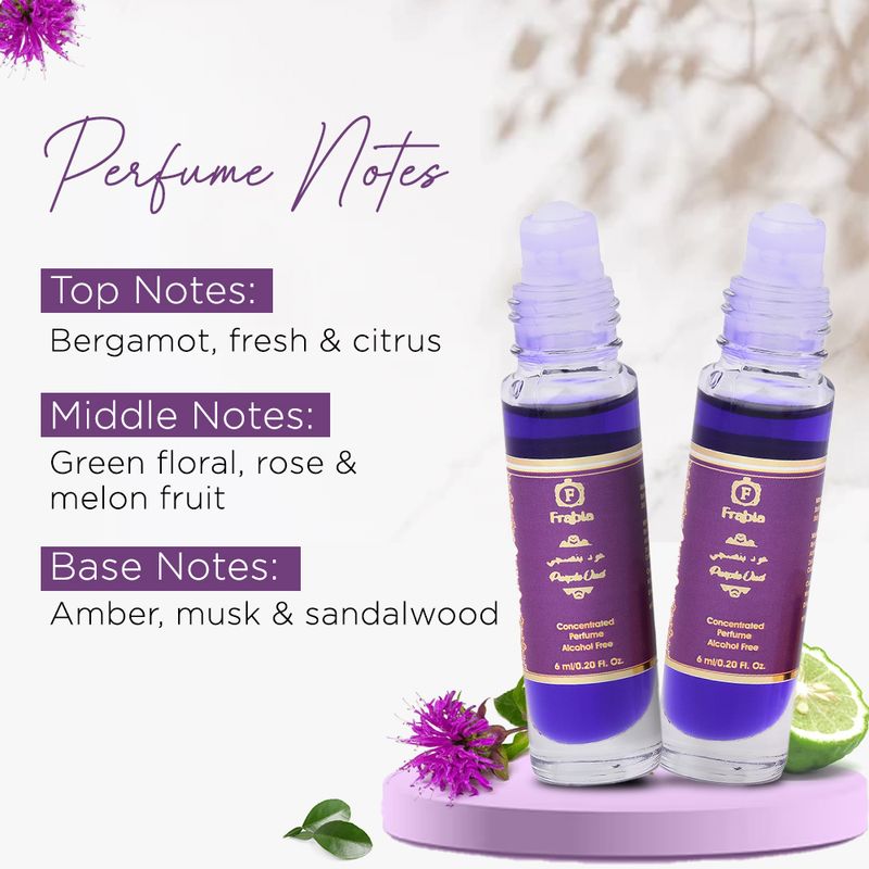 Frabia Purple Oud ATTAR/ITTAR No Alcohol Roll On - Image 4