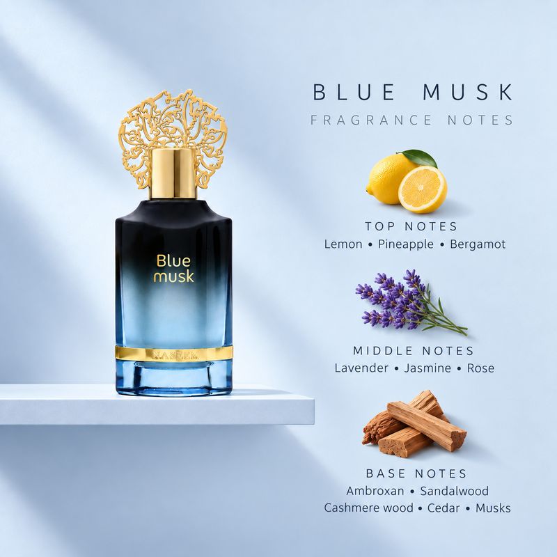 Naseem Blue Musk Aqua Perfume 55ml - Image 4