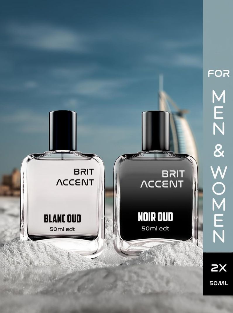Brit Accent Combo Pack of Perfume Blanc Oud & Noir 100 ml - Image 2