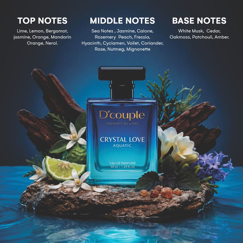 D'couple Crystal Love Aquatic & Spartan Man Eau De Parfum 50 ml Combo - Image 3