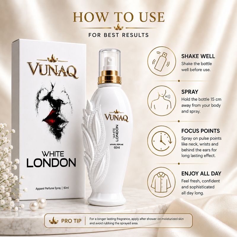 VUNAQ White London Perfume Spray - Image 4