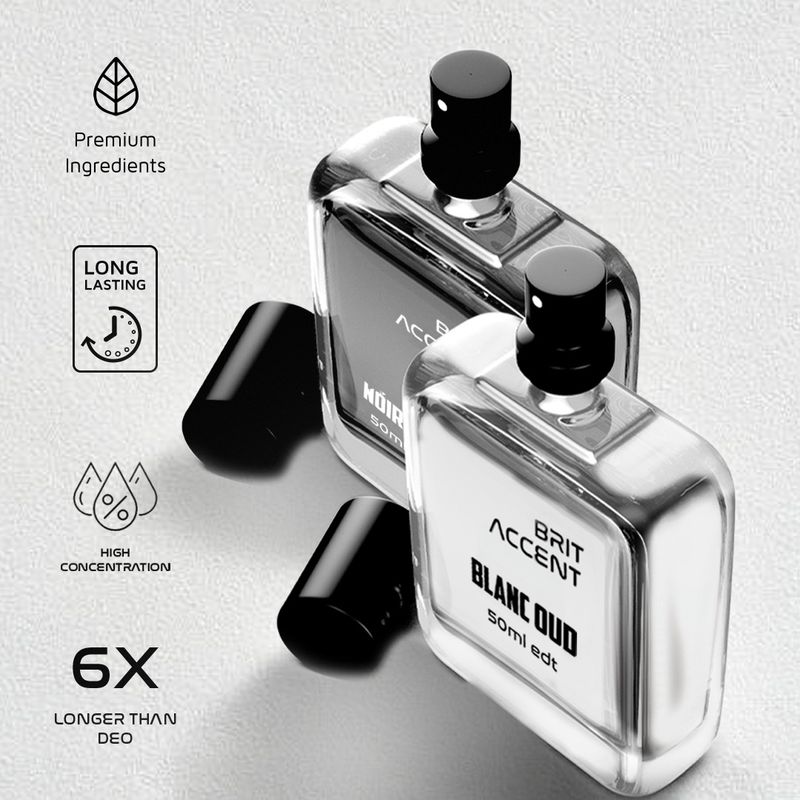 Brit Accent Combo Pack of Perfume Blanc Oud & Noir 100 ml - Image 4