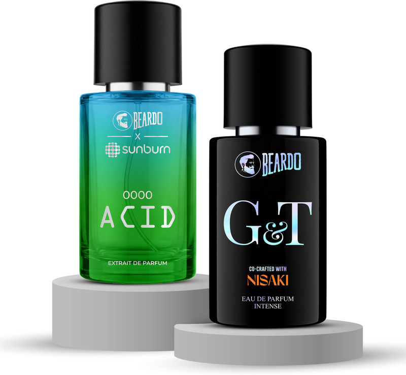 BEARDO G&T EDP And Acid Perfume | Strong & Long-Lasting Fragrance | Premium(Set of 2) Extrait De Parfum  -  60 ml