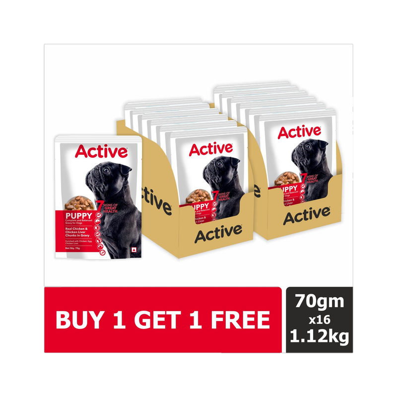 price history - Active Gravy (16X 70g ) Chicken Liver Chunks and Real Chicken 1.1...more