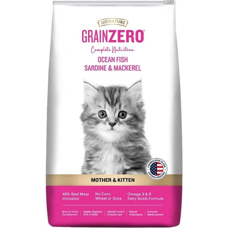 Signature Grainzero Mother & Kitten Chicken Fish 3kg Dry Cat Food - Image 5