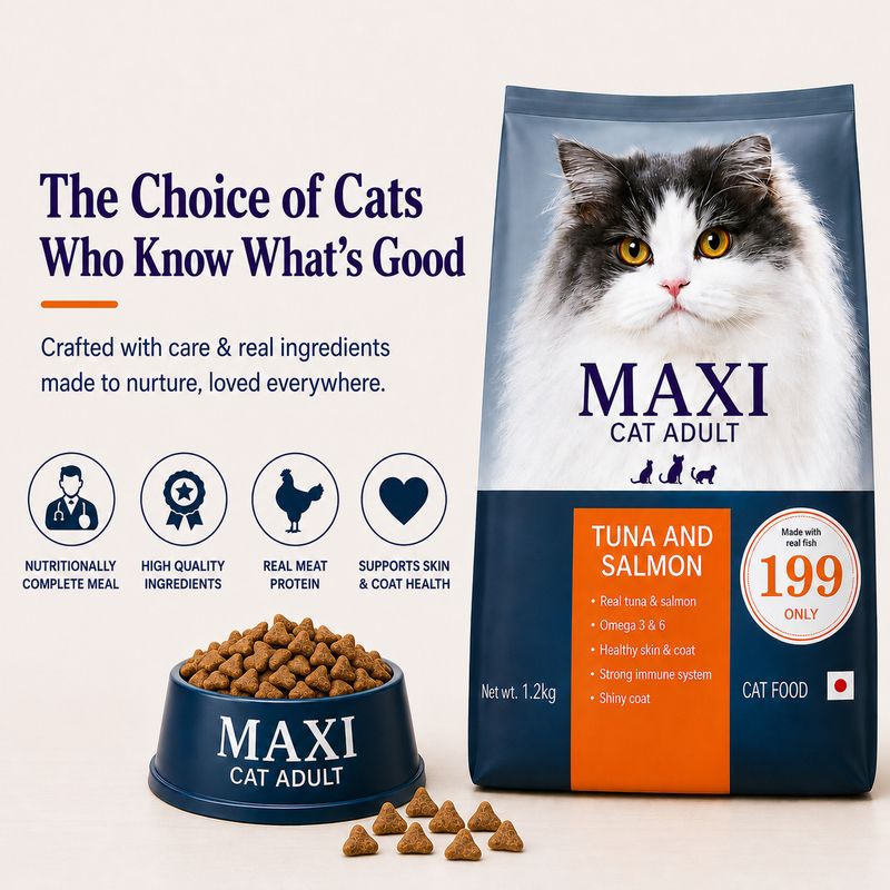 Maxi Tuna and Salmon 6.5 kg Dry Adult Cat Food - Image 4