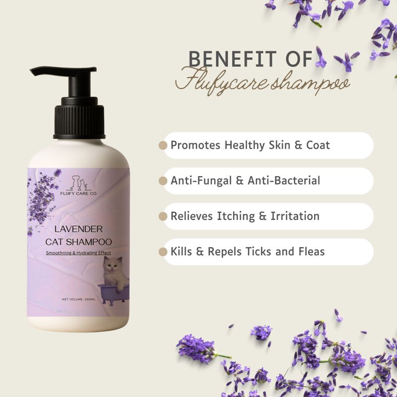 flufy care co Lavender Cat Shampoo 200ml - Image 4