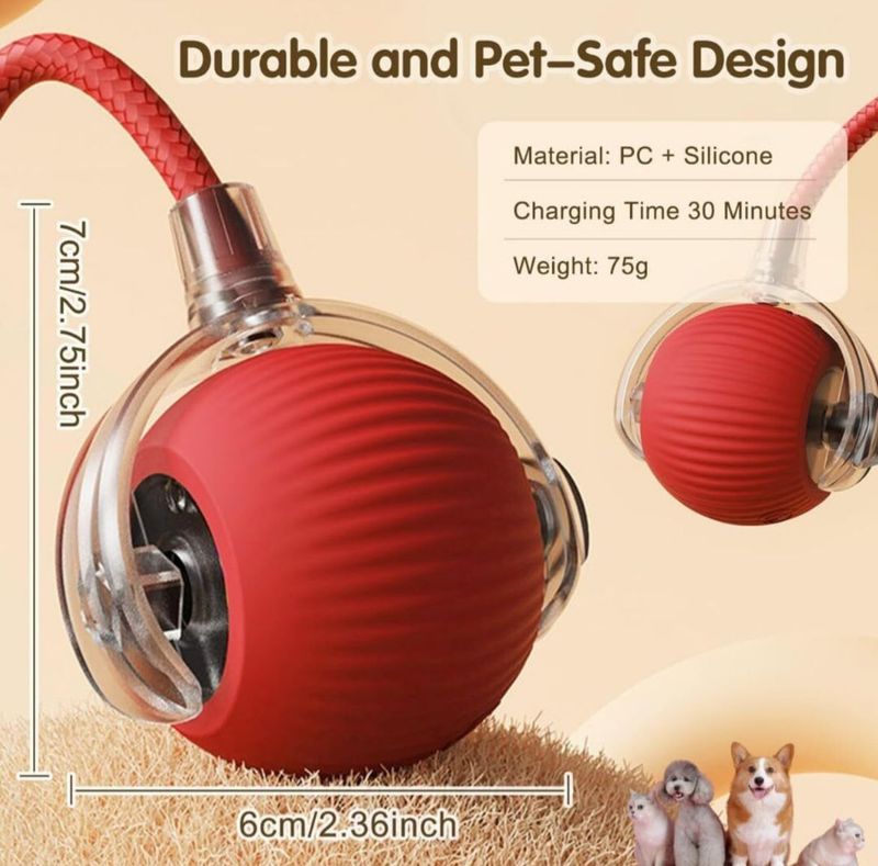 decorvaiz Smart LED Rotating Cat Toy Ball - Image 5