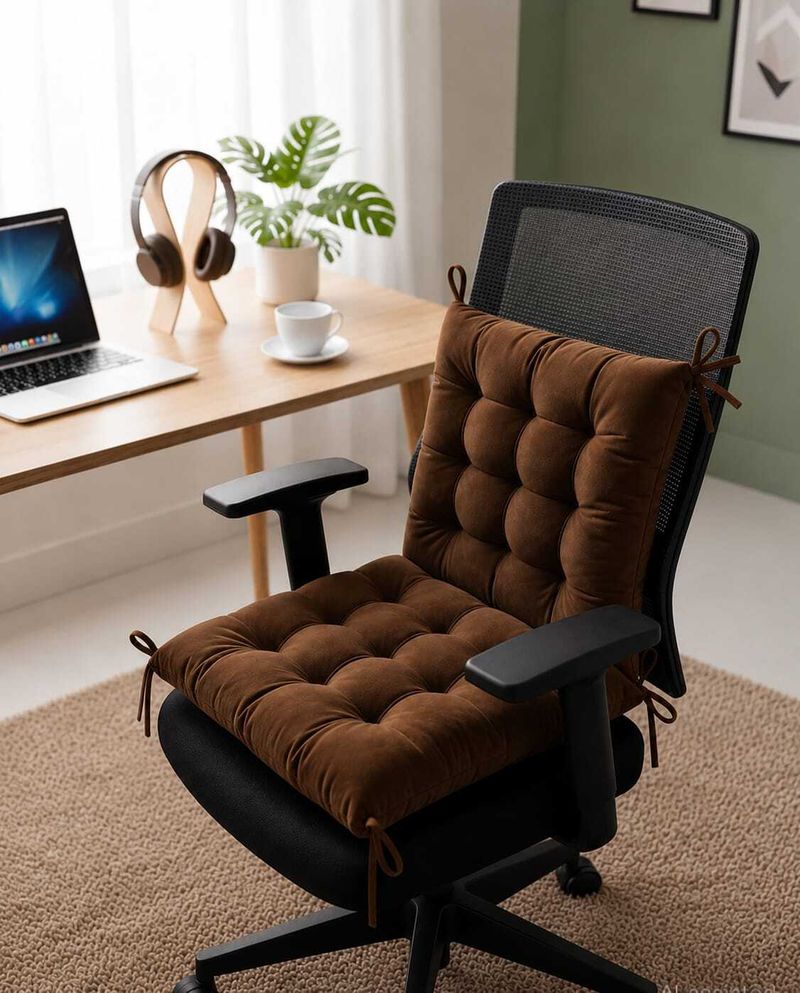 Zenvio Cotton Chair Pad Pack of 2 - Image 2