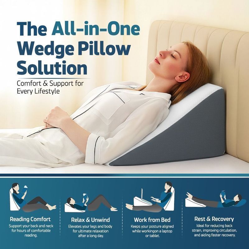HOMESO Memory Foam Orthopaedic Wedge Pillow - Image 3