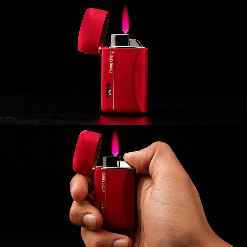 Smoka Red Pattern Jet Flame Lighter - Image 5