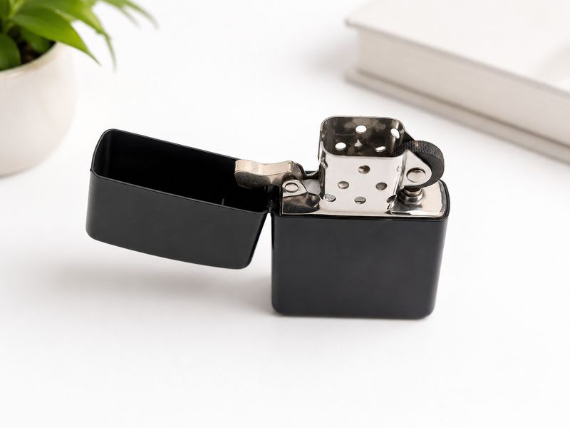 BM ENTERPRIISE Refillable Petrol Wind Resistant Metal Flip Top - Image 5
