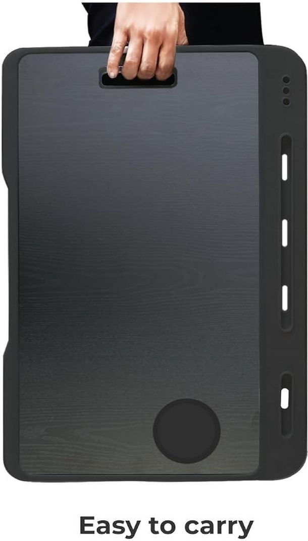 FurniGully Wood Portable Laptop Table Black - Image 5