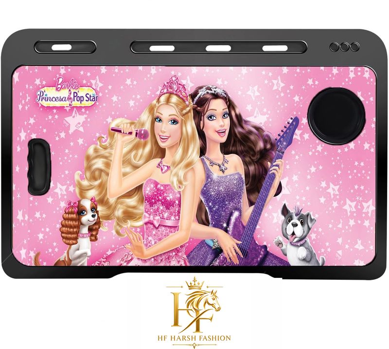 HF HARSH FASHION Barbie01 Wood Portable Laptop Table, Barbie Pink - Image 7