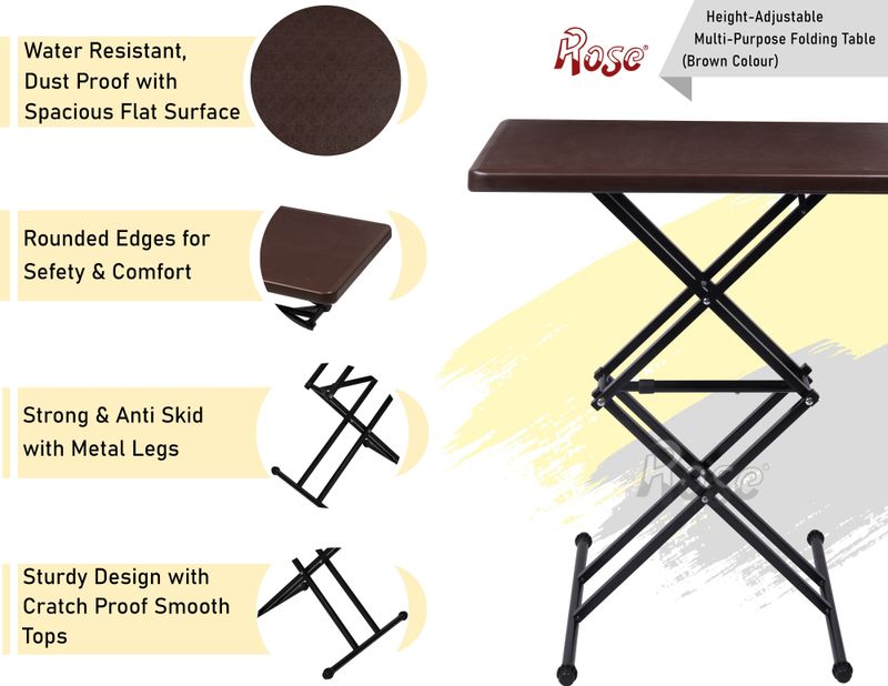 Rose Designer Chairs Wood Portable Laptop Table - Image 5
