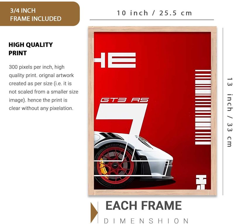 Hothouse Porsche 911GT3 RS Framed Poster - Image 3