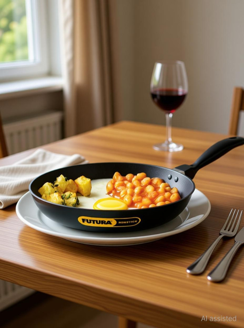 Hawkins 28cm Frying Pan, Black (NF28) Fry Pan 28 cm diameter 2.5 L capacity Aluminium, Non-stick