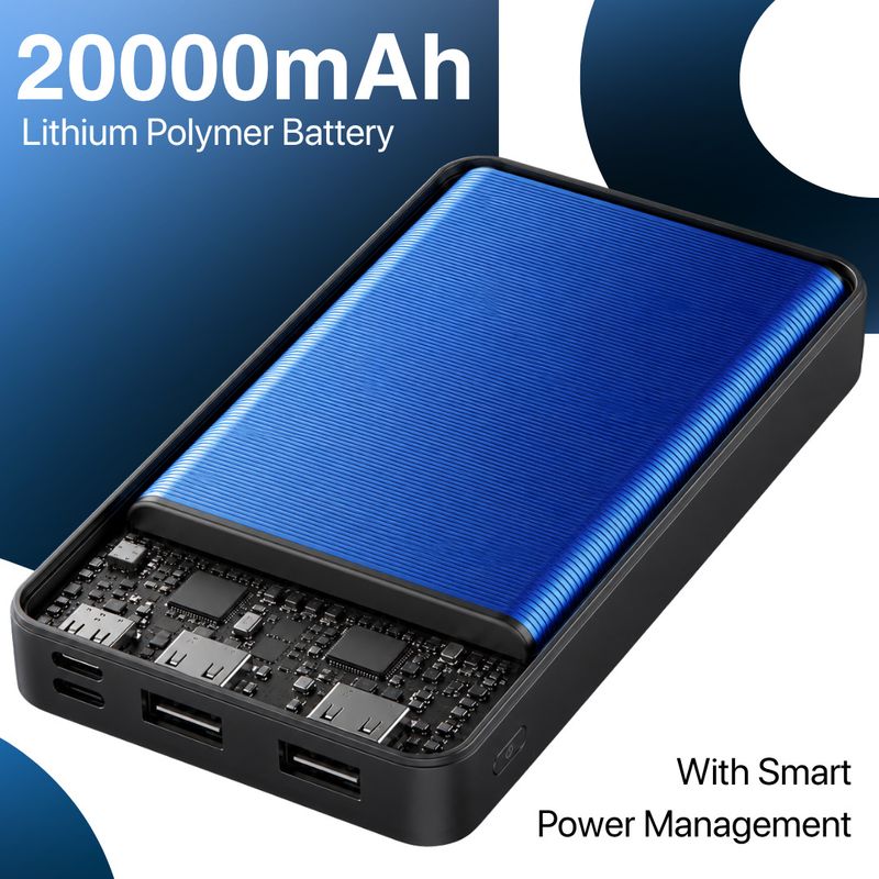 PARXEN 20000 mAh 22.5W Power Bank Black - Image 3