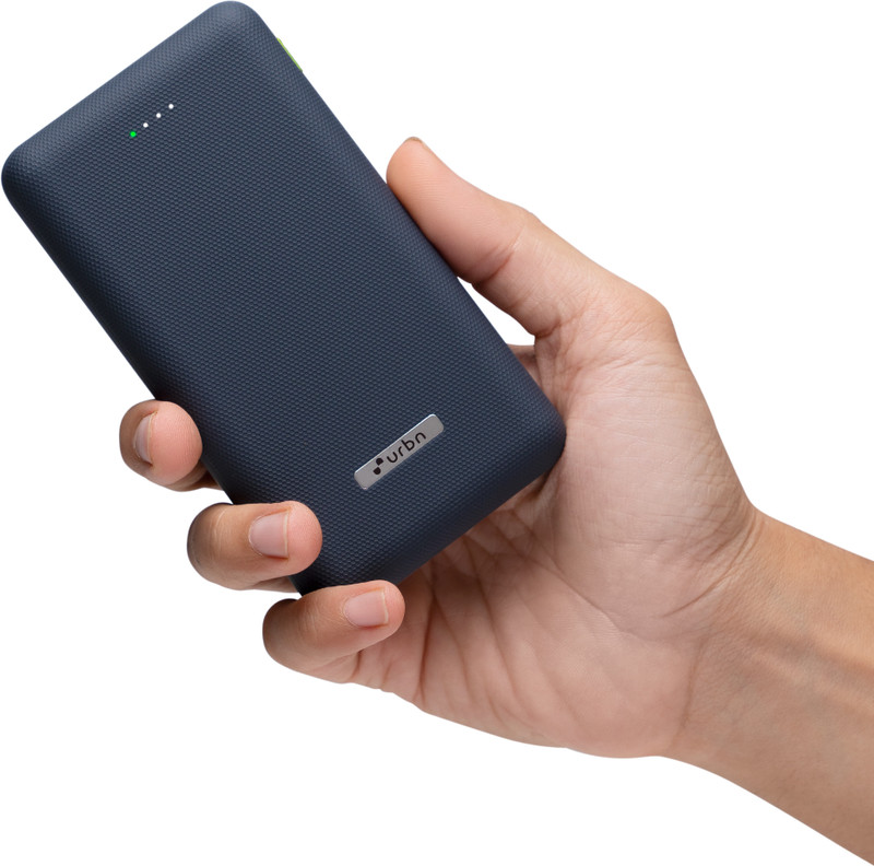 URBN 20000 mAh 22.5 W Compact Pocket Size Power Bank (Blue, Lithium Polymer, Quick Charge 3.0, Power Delivery 3.0 for Mobile, Earbuds, Smartwatch, Tab