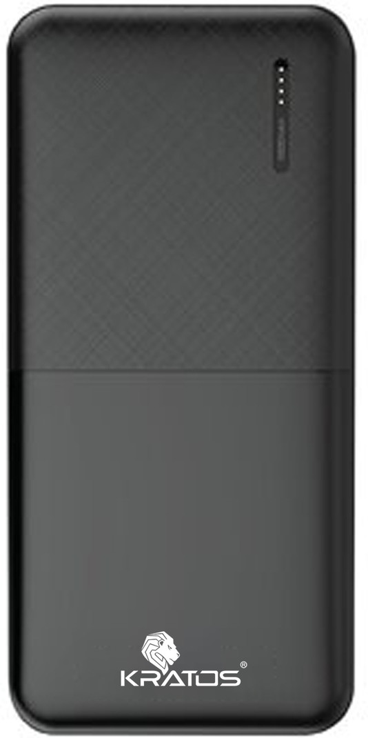 Kratos 10000 mAh 12.5 W Compact Pocket Size Power Bank (Grey, Lithium Polymer, Fast Charging for Mobile, Smartwatch, Speaker, Tablet, Trimmer, Earbuds