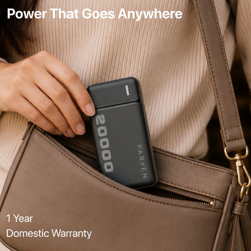 PARXEN 20000 mAh 22.5W Power Bank Black - Image 4