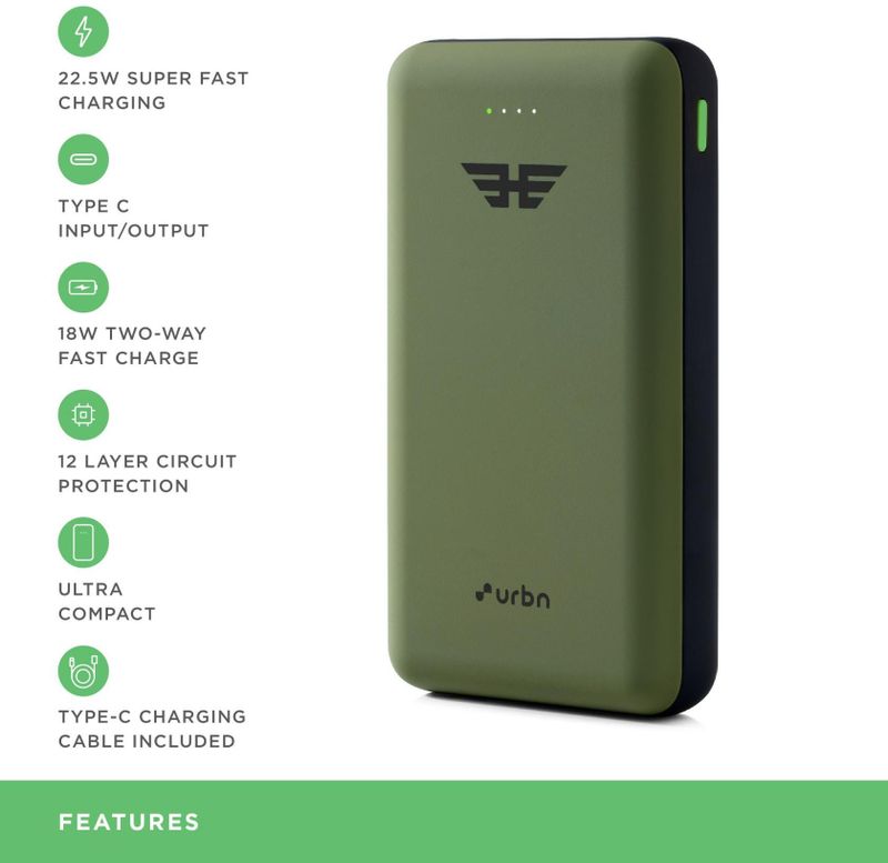 URBN 20000 mAh 22.5W Power Bank - Image 4