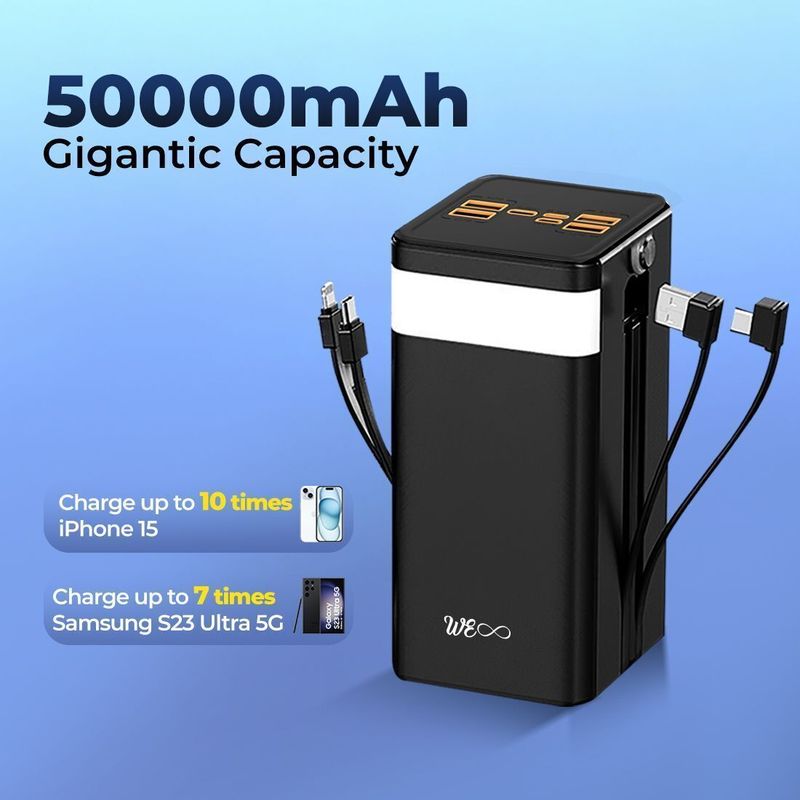 Walta Elite 50000 mAh 22.5W Power Bank Black - Image 4