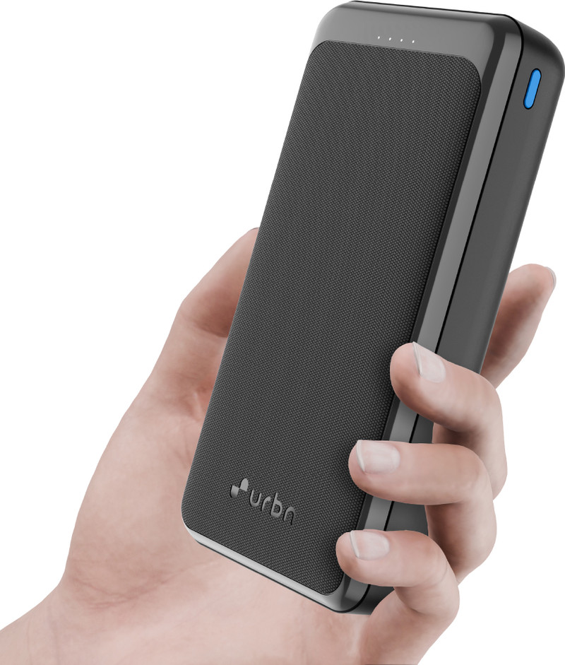 URBN 20000 mAh 35 W Compact Power Bank (Black, Lithium Polymer, for Mobile, Smartwatch, Earbuds, Tablet)